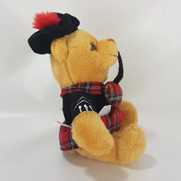 Vintage KEEL TOYS Scottish Bagpiper Bear Stuffed Animal Plush Toy Teddy Bear - Picture 5 of 8